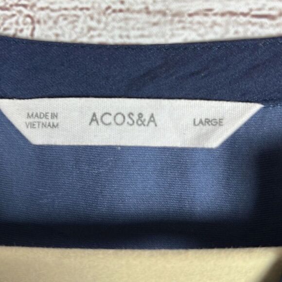 ACOS&A 3/4 length Blue Blouse Top - Picture 7 of 10